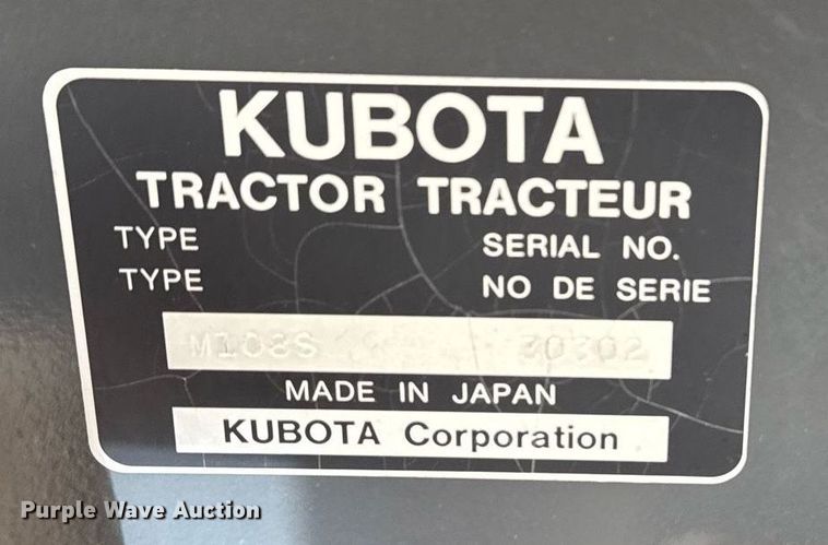 image for item EG2656 2014 Kubota M108S tractor