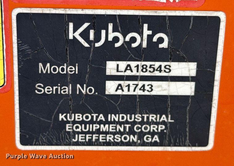 image for item EJ3523 Kubota LA1854S loader