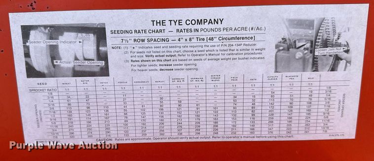 image for item EJ3525 Tye 104-332 grain drill