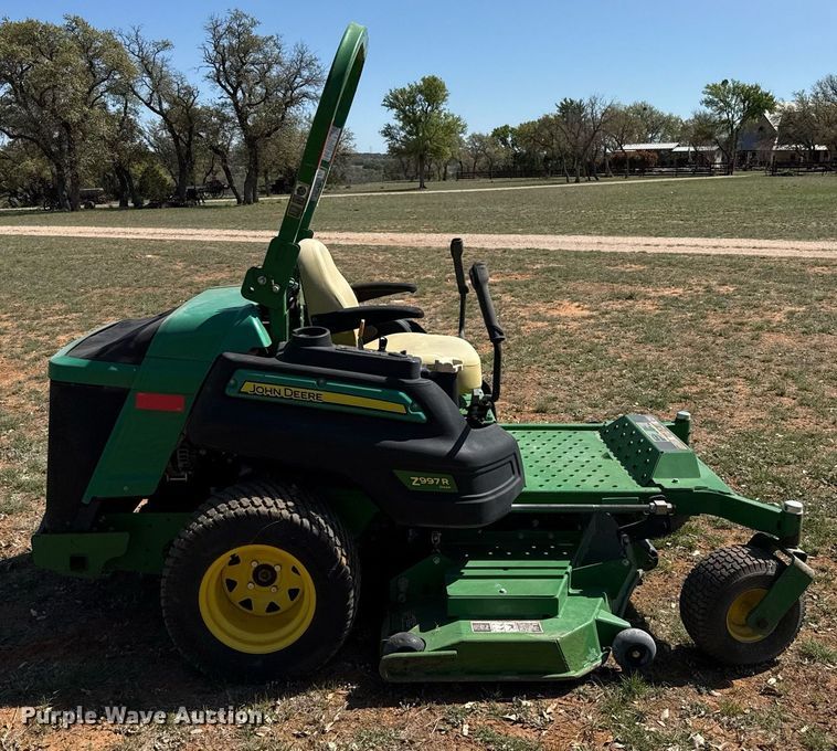 image for item EJ3529 2015 John Deere Z997R ZTR lawn mower