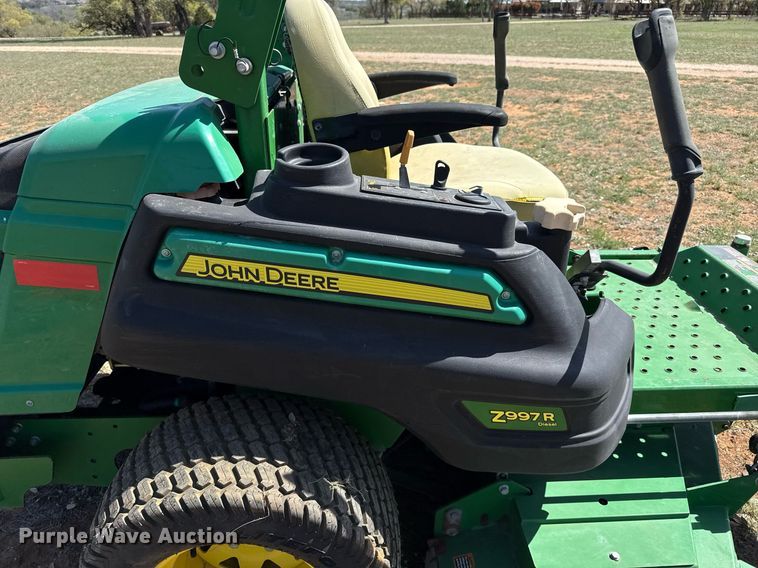 image for item EJ3529 2015 John Deere Z997R ZTR lawn mower