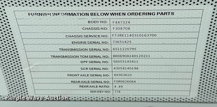 image for item EK0471 2015 Blue Bird All American school bus