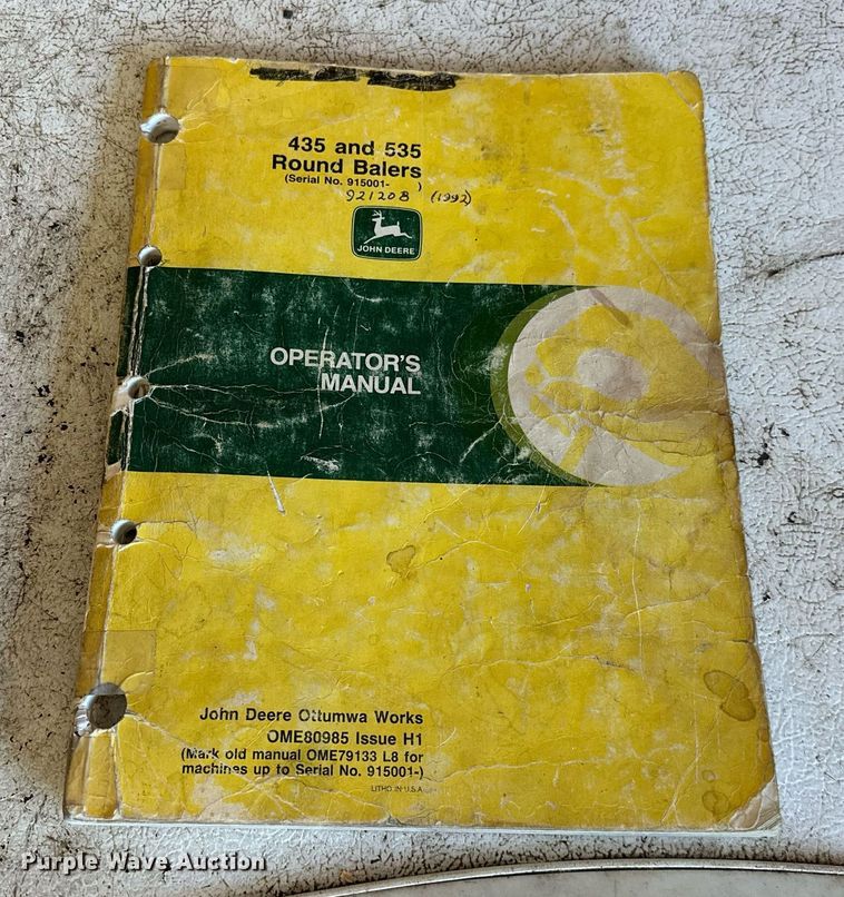 image for item EK0512 John Deere 435 round baler