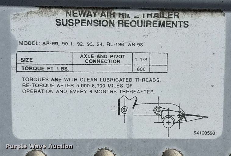 image for item EQ1119 1996 Timpte grain trailer