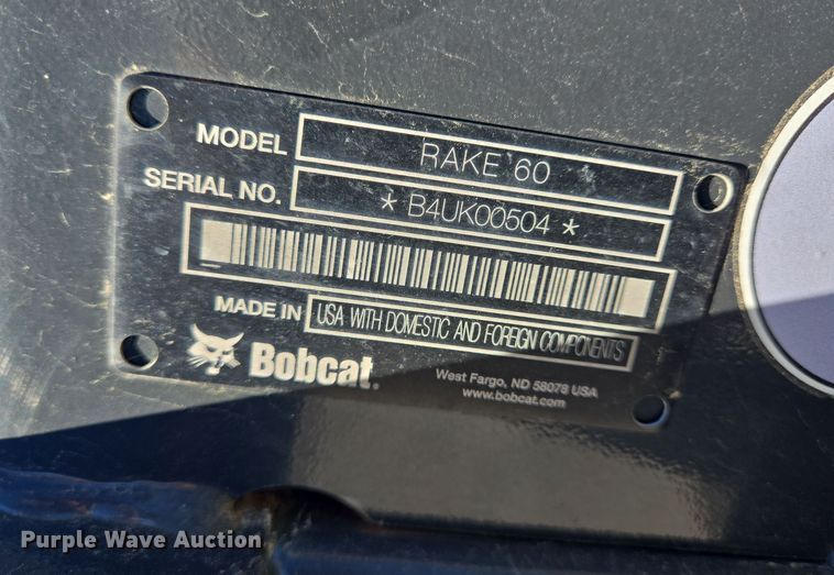 image for item EQ4002 Bobcat Rake 60 landscape rake