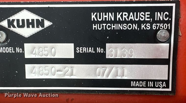 image for item ER8817 2011 Kuhn 4850 disk ripper