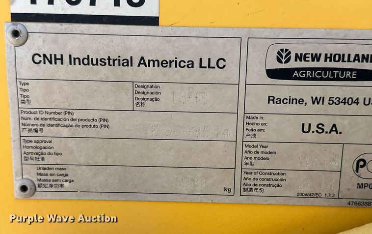 image for item ER8922 2014 New Holland 18HS Haybine rigid head