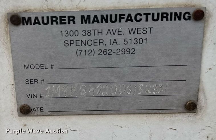 image for item NN9650 2013 Maurer grain trailer