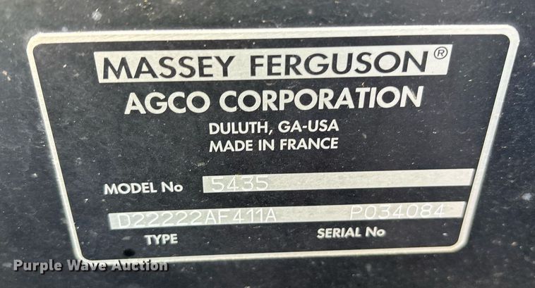 image for item OB9459 2005 Massey Ferguson 5435 MFWD tractor