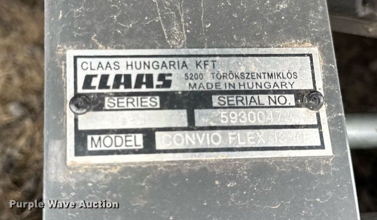 image for item YA0367 2021 Claas Convio Flex 1380 flex draper head