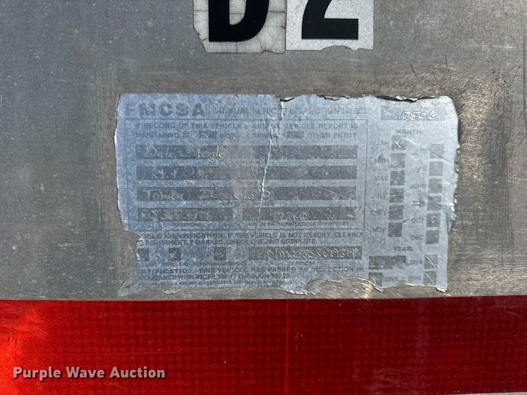 image for item DH9847 1995 East Trailer end dump trailer