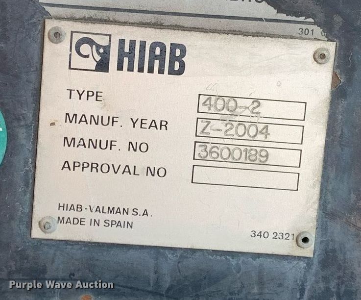 image for item DM1807 2004 Hiab 400-2 knuckle boom crane