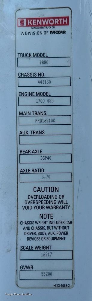 image for item DM5608 2015 Kenworth T880 semi truck