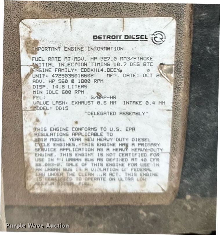 image for item DM5632 2013 Freightliner Coronado semi truck