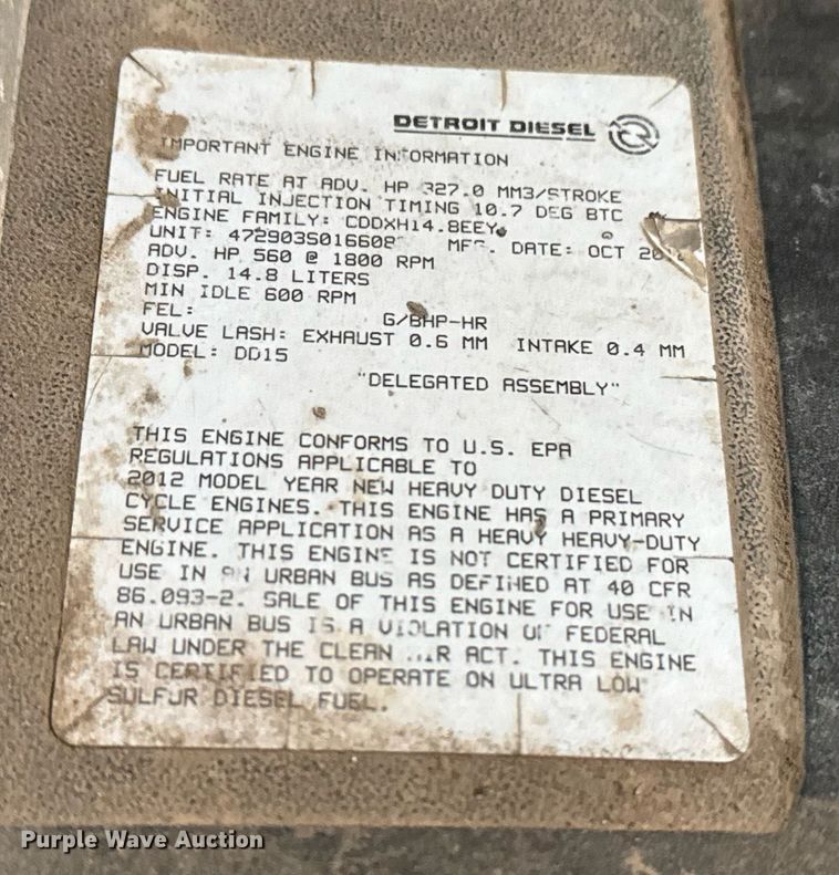 image for item DM5632 2013 Freightliner Coronado semi truck