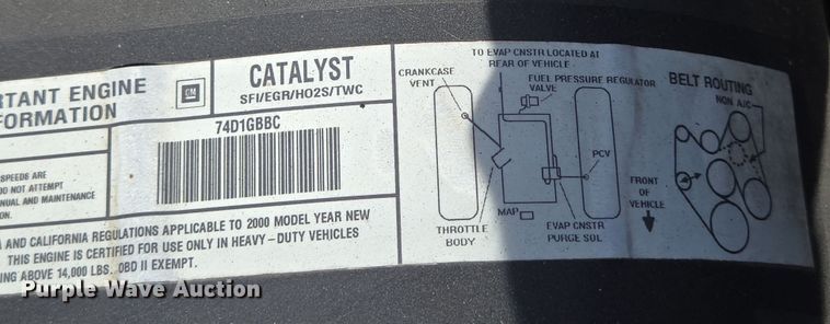 image for item DP6222 2000 GMC C6500 box truck