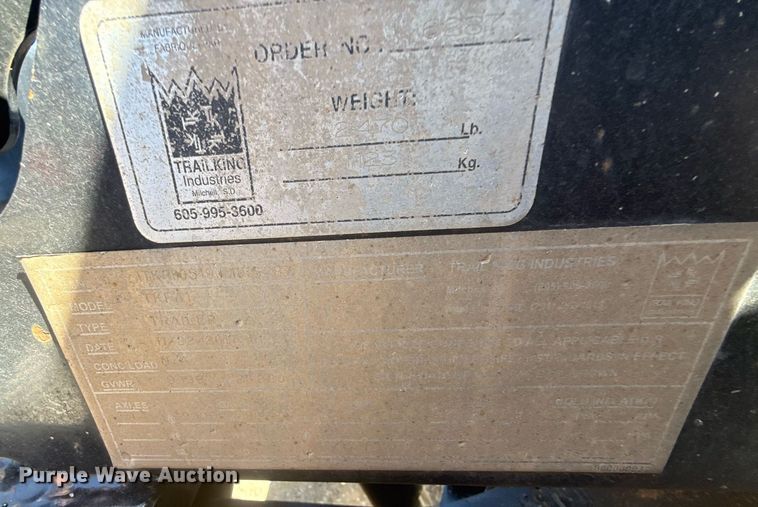 image for item DS3645 2018 Trail King TKFA1 flip axle