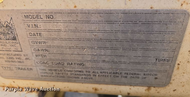 image for item DS3653 2009 Trail King TK110HDG-523 lowboy equipment trailer