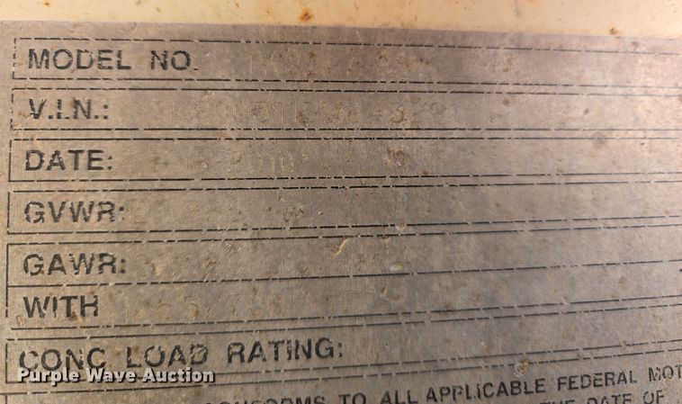 image for item DS3653 2009 Trail King TK110HDG-523 lowboy equipment trailer