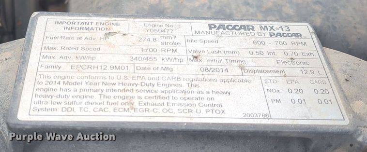 image for item DT6564 2015 Kenworth T880 semi truck