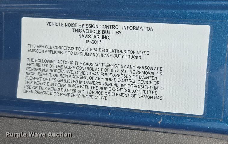 image for item DW1859 2018 International LT625 semi truck