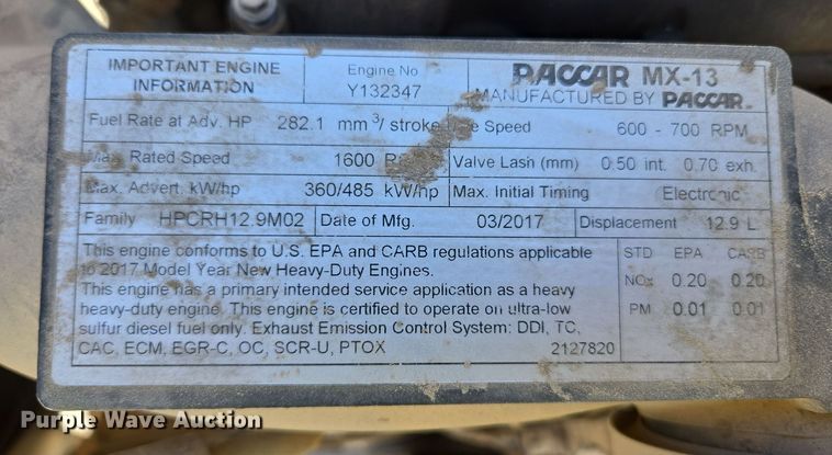 image for item DW8512 2018 Peterbilt 567 semi truck