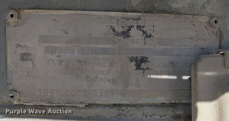 image for item DW8513 1987 Sunshine Stainless Tank & Equipment tank trailer