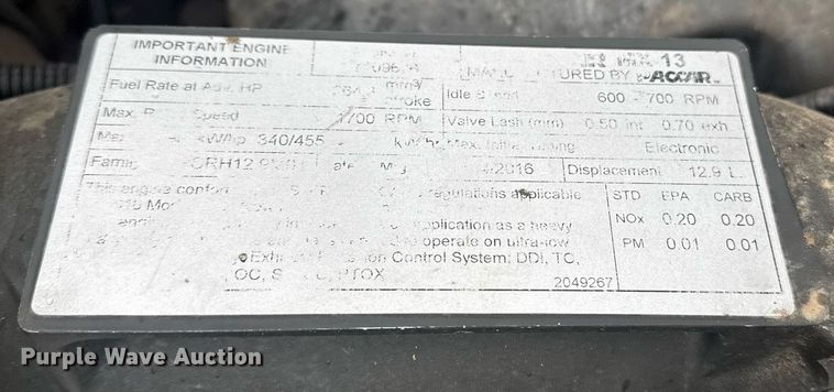 image for item DY6976 2017 Peterbilt 365 semi truck