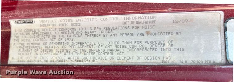 image for item ED2481 2010 Freightliner Coronado semi truck