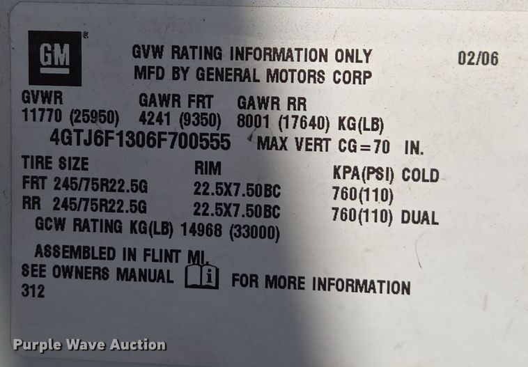 image for item ED4000 2006 Isuzu FTR box truck