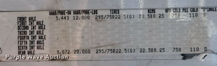 image for item EG2637 2012 Freightliner Cascadia semi truck