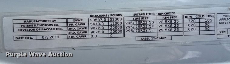 image for item EG2668 2015 Peterbilt 579 semi truck