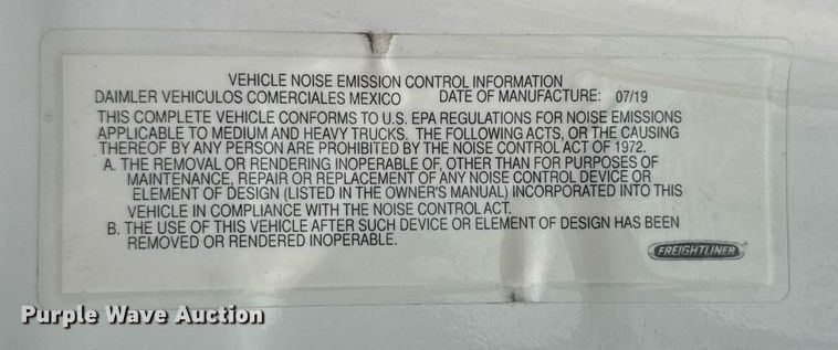 image for item EG6281 2020 Freightliner Cascadia 126 semi truck