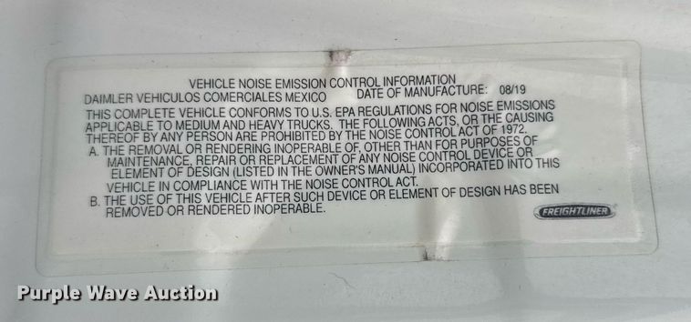 image for item EG6285 2020 Freightliner Cascadia 126 semi truck