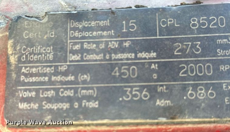 image for item EK0460 2005 International 9900i truck cab and chassis