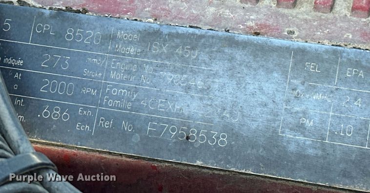 image for item EK0460 2005 International 9900i truck cab and chassis