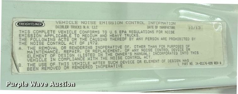 image for item EK0520 2014 Freightliner Cascadia semi truck