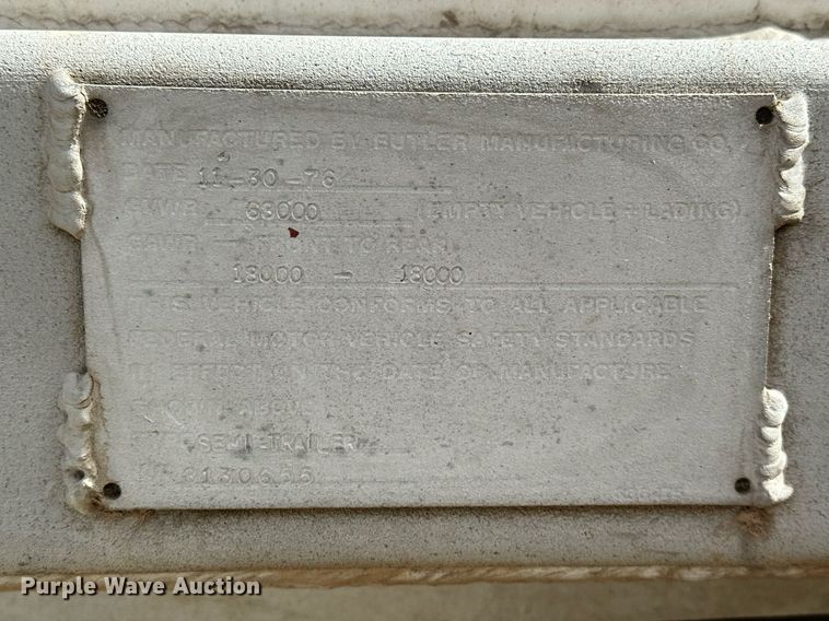 image for item EK0524 1976 Butler pneumatic dry bulk trailer