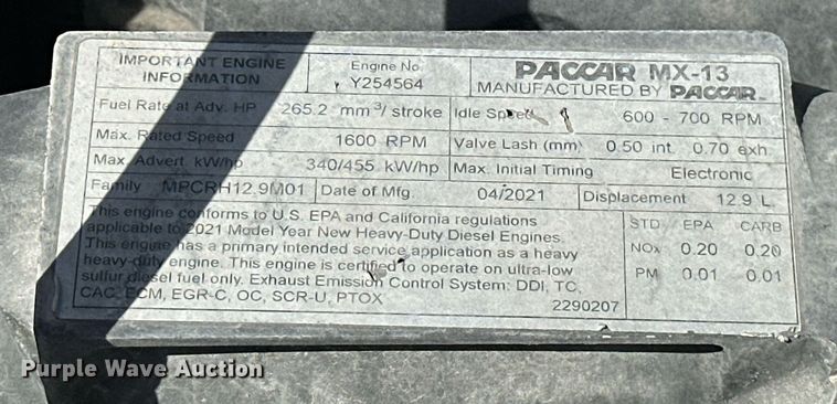 image for item EK0567 2022 Kenworth T680 semi truck