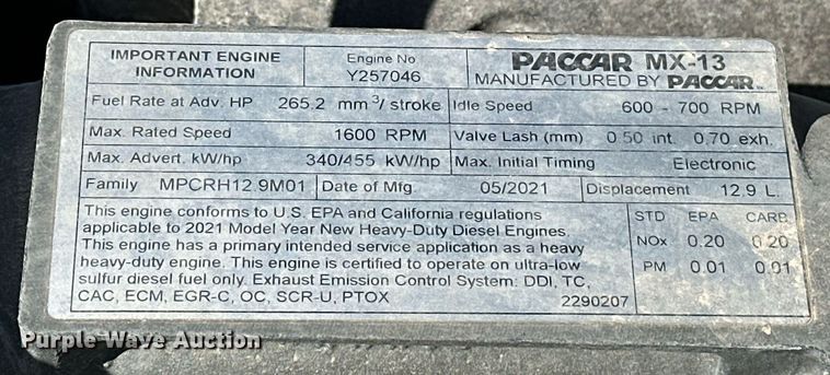 image for item EK0572 2022 Kenworth T680 semi truck