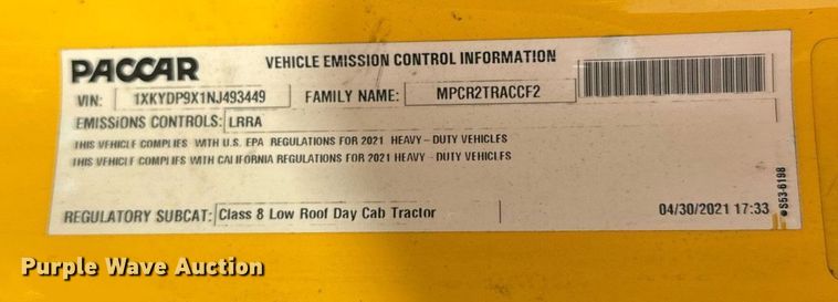 image for item EK0573 2022 Kenworth T680 semi truck