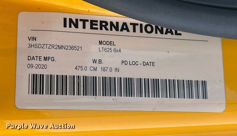 image for item EK0574 2021 International LT625 6X4 semi truck