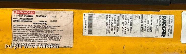 image for item EK0576 2020 Kenworth T680 semi truck