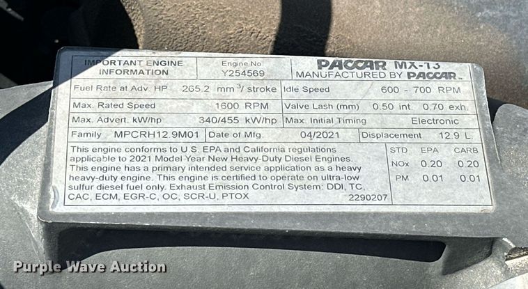 image for item EK0578 2022 Kenworth T680 semi truck