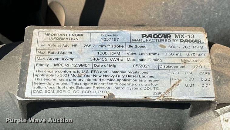 image for item EK0581 2022 Kenworth T680 semi truck