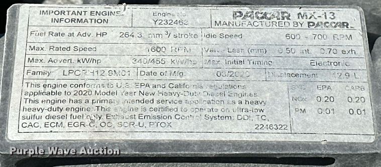 image for item EK0583 2021 Kenworth T680 semi truck