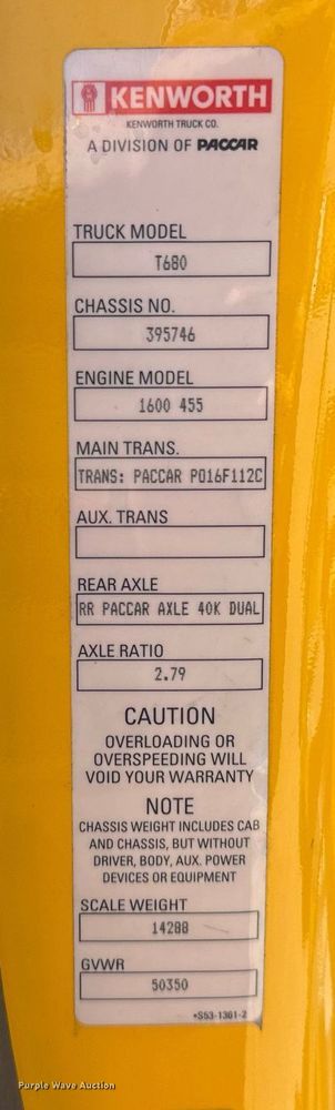 image for item EK0583 2021 Kenworth T680 semi truck