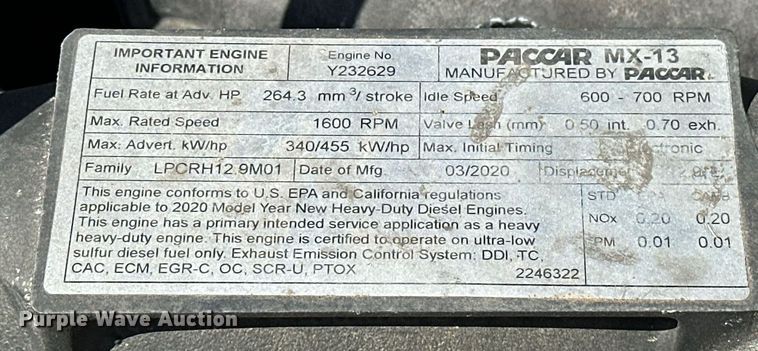 image for item EK0584 2021 Kenworth T680 semi truck