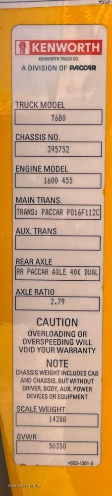 image for item EK0584 2021 Kenworth T680 semi truck