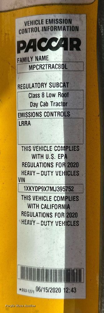 image for item EK0584 2021 Kenworth T680 semi truck